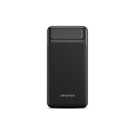 AWEI P5K Portable Power Bank 10000mAh Powerbank Dual USB A Type c Micro Dual input Fast Charge Travel Poverbank For Mobile Phone